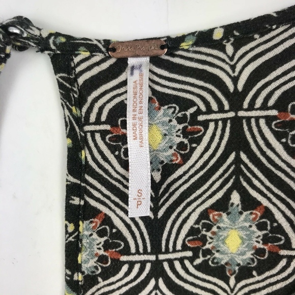 Free People Geometric Babydoll Split Sleeve Blouse - Picture 5 of 5